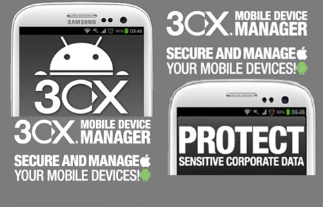 The 3CX Mobile Device Manager is a very powerful app that enables users to remote lock and wipe a device